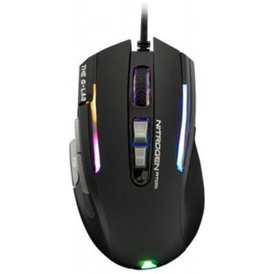 G-LAB ILLUMINATED GAMING MOUSE - 4800 DPI - SOFTWARE - BLACK  (KULT-NITROGEN-ATOM) (Espera 4 dias)