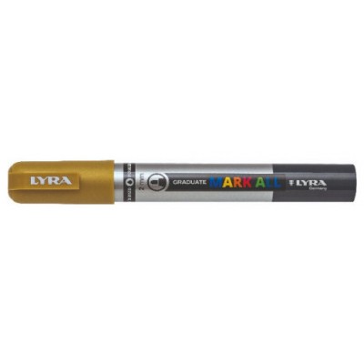 MARCADOR PERMANENTE MARK ALL ORO 2 MM LYRA GROOVE L6820250 (Espera 4 dias)