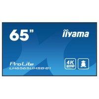 iiyama LH6565UHSB-B1 pantalla de señalización Diseño de quiosco 163,8 cm (64.5") LED Wifi 800 cd / m² 4K Ultra HD Negro Procesador incorporado Android 11 24/7 (Espera 4 dias)