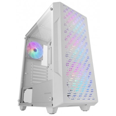 CAJA SEMITORRE ATX MC-GEO FRGB BLANCO MARS GAMING (Espera 4 dias)