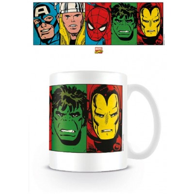 TAZA DESAYUNO MARVEL CARAS COMIC PYRAMID INTERNATIONAL REDSTRING MG23443 (Espera 4 dias)