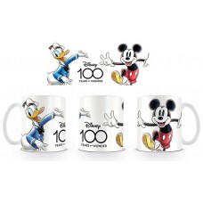 TAZA MICKEY & DONALD DISNEY 100 BLANCA 315 ML PYRAMID INTERNATIONAL MG27702 (Espera 4 dias)