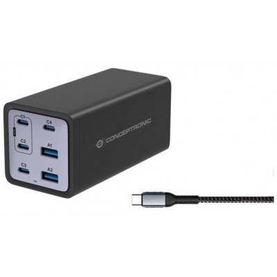 CARGADOR CONCEPTRONIC 200W USB-Cx4 USB-Ax4 QuickCharge