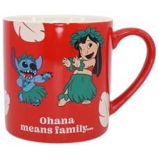 TAZA LILO & STITCH OHANA MEANS FAMILY 310 ML HALF MOON BAY REDSTRING MUGBDC51 (Espera 4 dias)