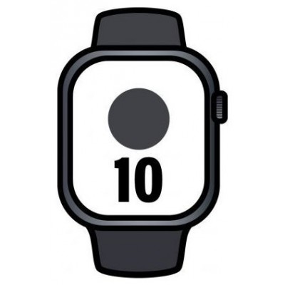 APPLE WATCH SERIES 10 CAJA ALUMINIO GPS 46mm CORREA DEPORTIVA BLACK S/M (Espera 4 dias)