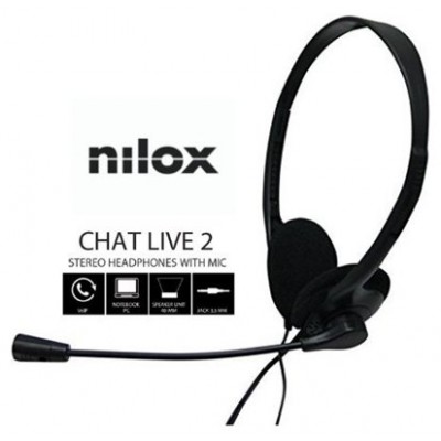 Nilox Auriculares NXCM0000004 Doble Jack Negro