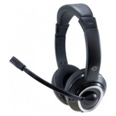 HEADSET CONCEPTRONIC POLONA USB MICROFONO FLEXIBLE