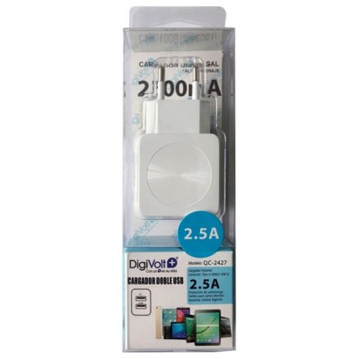 Cargador De Pared Digivolt Qc-247 Doble Usb 3.1a