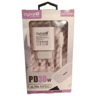 Cargador De Pared Digivolt Qc-2461 Usb-c Ultra Rapido