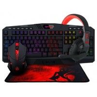 Redragon - Combo Teclado+Raton+Auricular+Alfombrilla