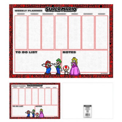 PLANIFICADOR SEMANAL DE ESCRITORIO A4 SUPER MARIO (4 COLOUR) 29 X 21 CM PYRAMID REDSTRING SR73816 (Espera 4 dias)