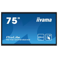 iiyama PROLITE TE7514MIS-B2AG Pantalla plana para señalización digital 190,5 cm (75") LCD Wifi 435 cd / m² 4K Ultra HD Negro Pantalla táctil Procesador incorporado Android 24/7 (Espera 4 dias)