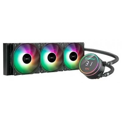 REFRIGERACION LIQUIDA CPU UNYKA AQUASTORM 360 BLACK RGB Rainbow, DISPLAY (Espera 4 dias)